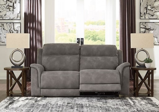Benchcraft Premium Reclining Sofa with Power Headrests